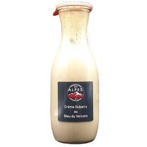Notre crème Dubarry au Bleu du Vercors-Sassenage est une délicieuse variante de la soupe classique, avec l'ajout de ce célèbre fromage bleu de la région du Vercors. Cette soupe traditionnelle française tire son nom de la marquise Dubarry, une célèbre courtisane et maîtresse du roi Louis XV, qui était une grande amatrice de chou-fleur. Cette recette est préparée avec des ingrédients frais et de qualité supérieure : des choux-fleurs, des pommes de terre, des oignons, de la crème, de l'eau et du sel de Guérande. Nous ajoutons ensuite une quantité généreuse fromage bleu à pâte persillée avec une saveur douce Vous pourrez la déguster comme entrée ou repas léger. Elle est délicieuse accompagnée de croûtons de pain grillé. Cette soupe est sans gluten et sans conservateurs artificiels. A réchauffer au bain marie ou dans une casserole à feu doux. Remuer régulièrement
